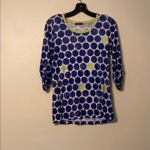 Blue polka dot shirt